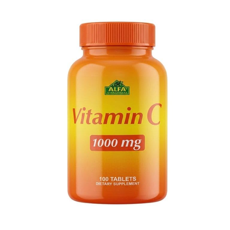 Premium Vitamin C 1000mg – 100 Tablets Water-Soluble Antioxidant Bundle with Practical Pill Box – Pure Ascorbic Acid Formulation Engineered for Daily Routine Balance