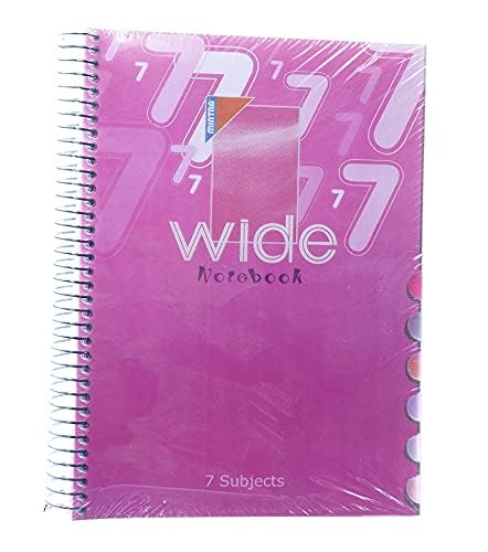 Mintra Wide Notebook 7 Subject - 90954, Lined Ruling, 200x280 mm, Green