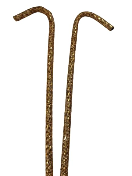 Generic Belly Dance Sticks Astras Mirrors (Gold) 90 cm
