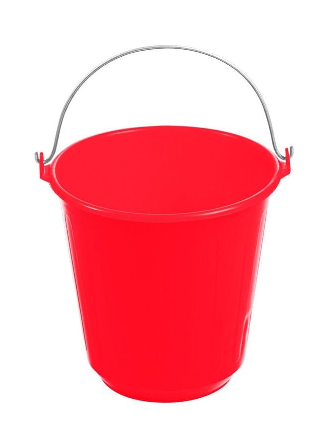 Helal & Silver Star Plastic Bucket Red