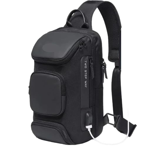 Mini Laptop Crossbody Shoulder Bag - Black for Small Laptop 12 Inch - Black