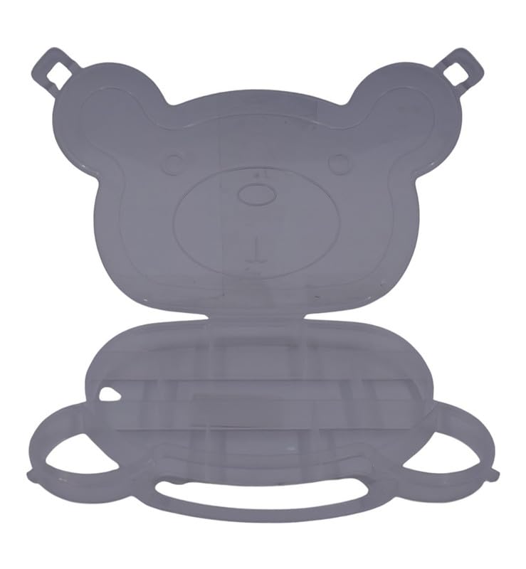 Bear Dsign Plastic Artists Palette With Cover - White