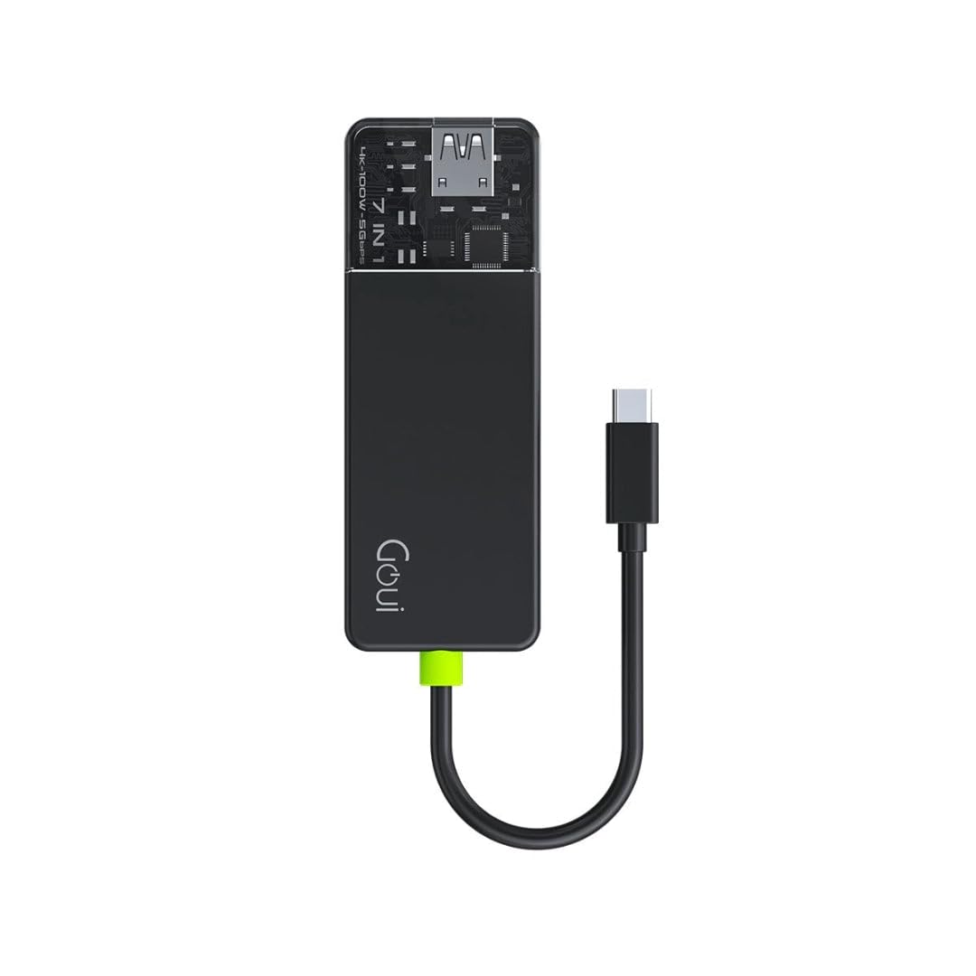 Goui 7-in-1 Super Fast USB C Hub, Black