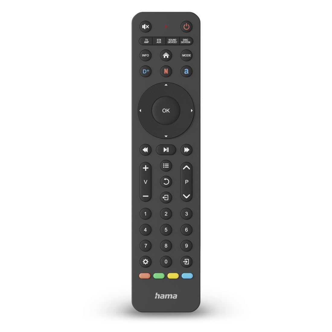 Hama Univ. remote control for TV, infrar., pr 8 app., AV. learn., Tches app.