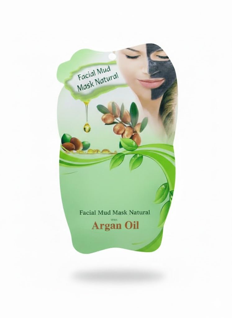 Clay Face Mask – Deep Pore Cleanser, Oil Control & Detox, Natural Clay Facial Mask – Hydrating & Softening Skincare Treatment-ARGAN OIL