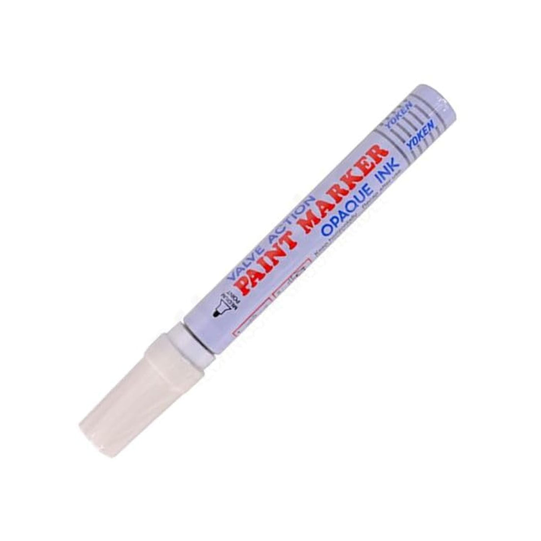 Yoken Valve Action Opaque Ink Paint Marker, 4.3 mm Tip, White