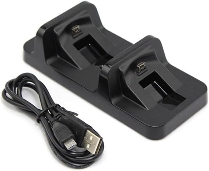 Dual Fast Charging Station Compatible with PS5 Controllers | Wireless Charging Station and Organizer Compatible with DualSense Controller One Size