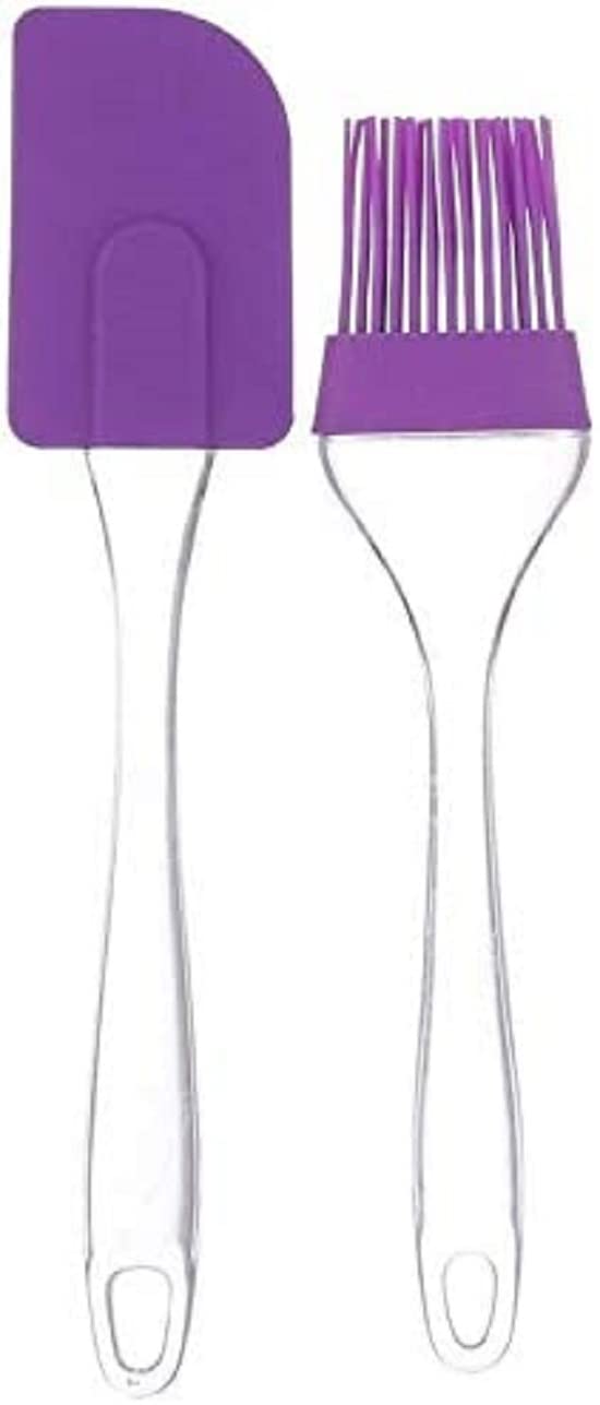 elyassin Silicone Spatula Brush and Hanger, Assorted Colors, 6 x 23 cm