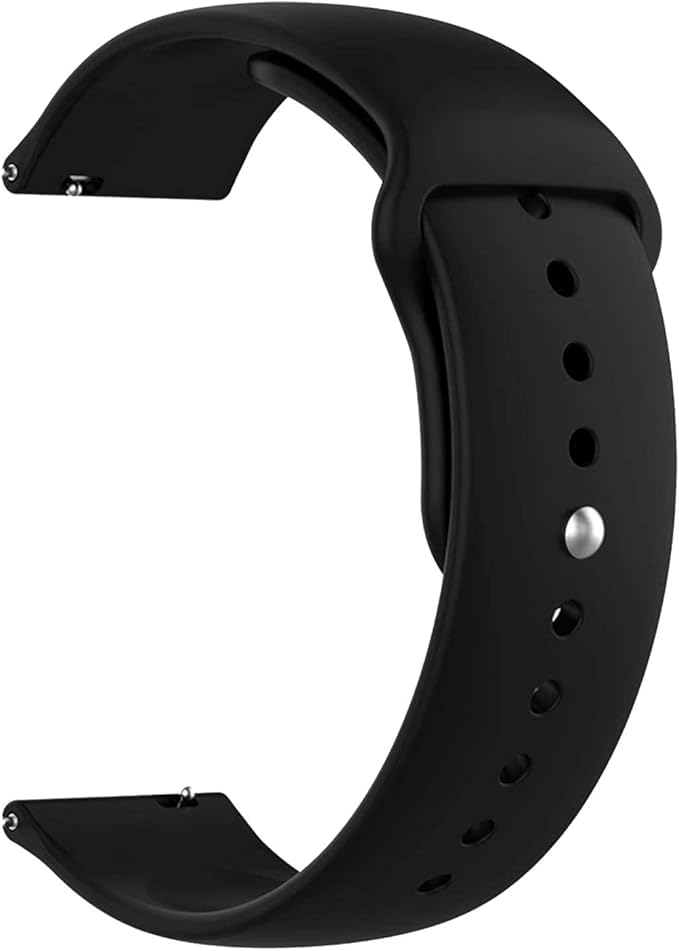 22mm Silicone Watch Band Compatible with CMF Watch Pro/CMF Wat_ch Pro 2 Smart Watch Sport Black