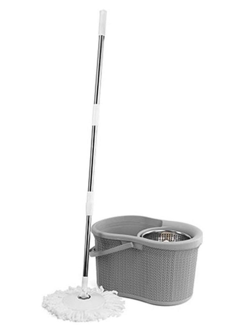 Helal & Silver Star Palm Bucket with Spin Metal Wringer Grey
