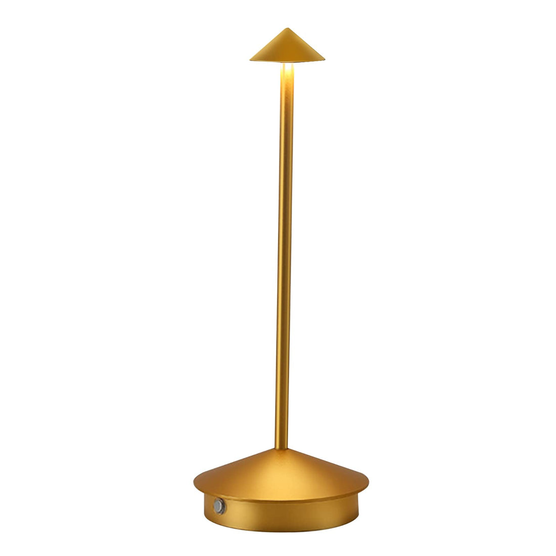Dimmable Table Lamp Cordless, LED Desk Lamp in Aluminum, Mordern Rechargeable Nightstand Lamp, Portabletable Light Indoor/Outdoor Use,Gold