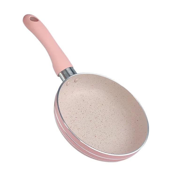 Non Stick Egg Pancake Pan - Practical Kitchen Frying Pan for Easy Frying and Cooking (Pink, 12CM)