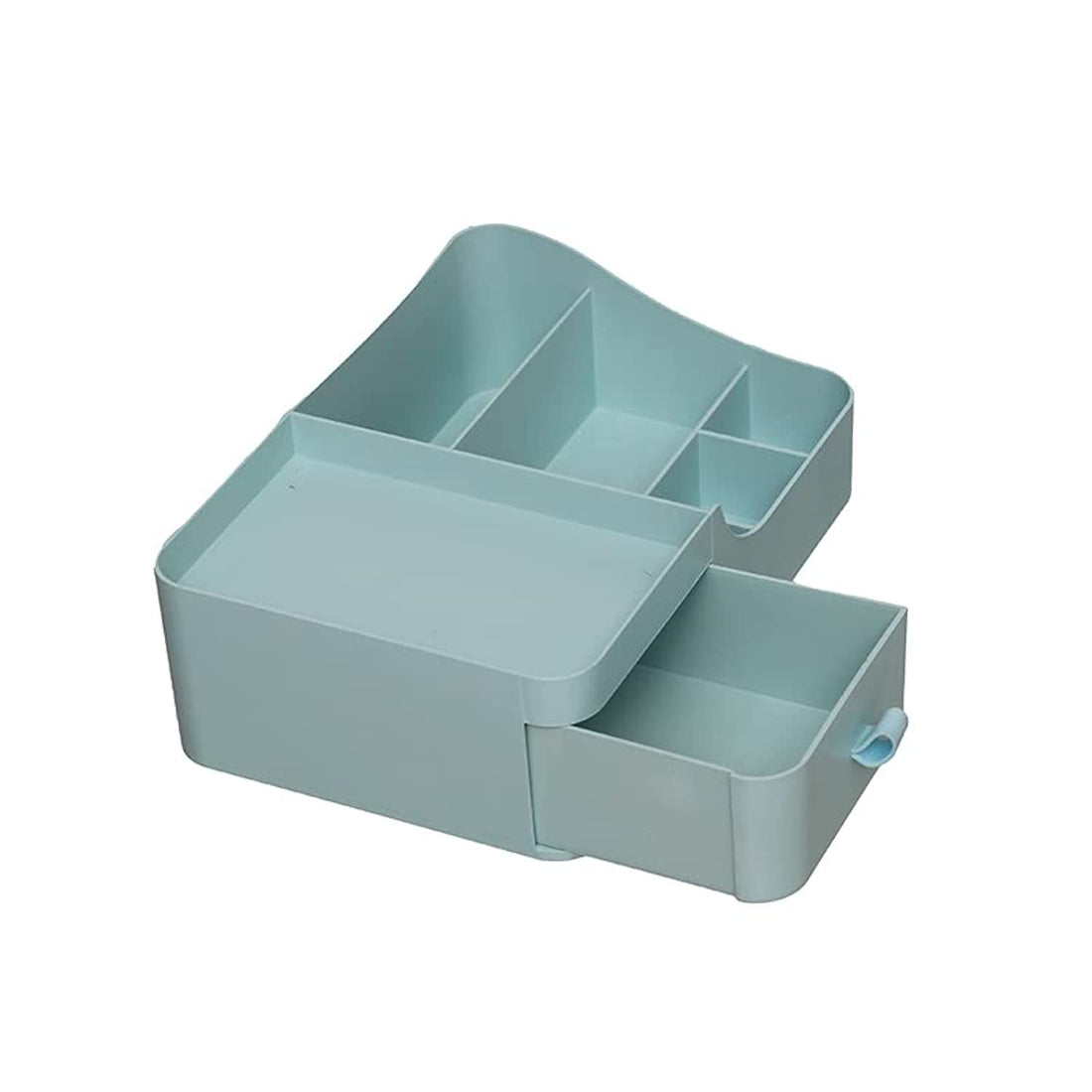 Kabas Plast Plastic Makeup Organizer With 6 Slots And Drawer, Assorted