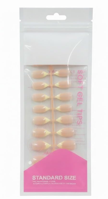 PRESS ON NAILS mirror effect -24 pcs / 10 SIZE Medium Long -False Nails, Perfect For Parties, Comes With 1 SHEET DOUBLE FACE - N03