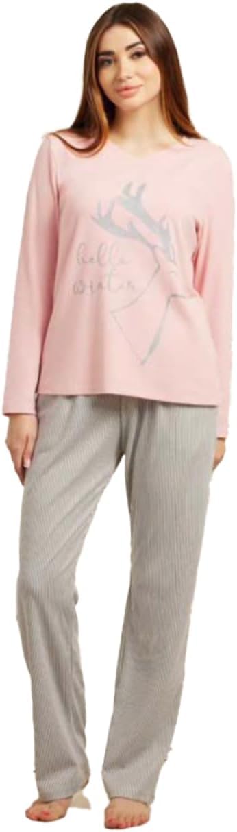 9Street Corner Pajamas Sleeve Winter Hello Winter Womens P1001