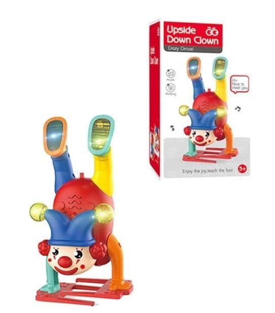 Inverted Clown Crazy Circus Toy with Light and Music, for Kids 3 Years and Up