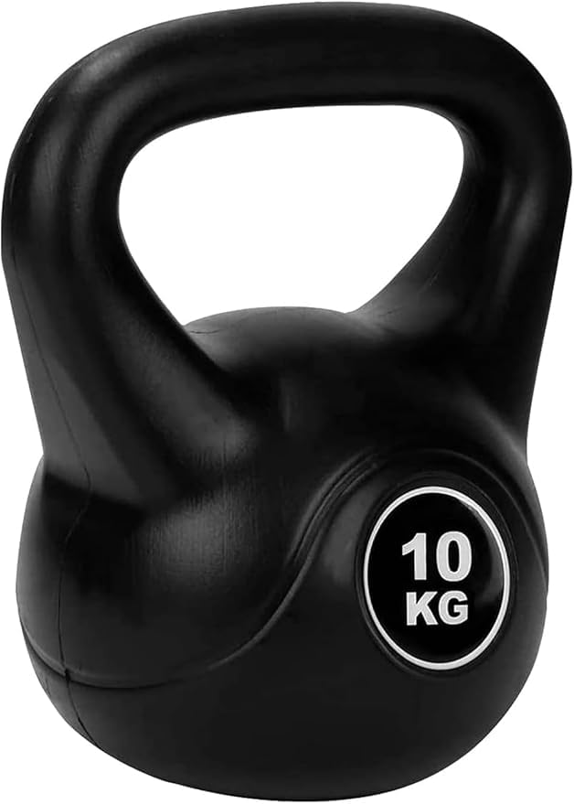 Kettlebell 10kg, Heavy Duty Cast Iron with Non-Slip Coating – Professional Gym & Home Fitness Equipment, Ergonomic Handle & Stable Base for Strength Training, HIIT, CrossFit