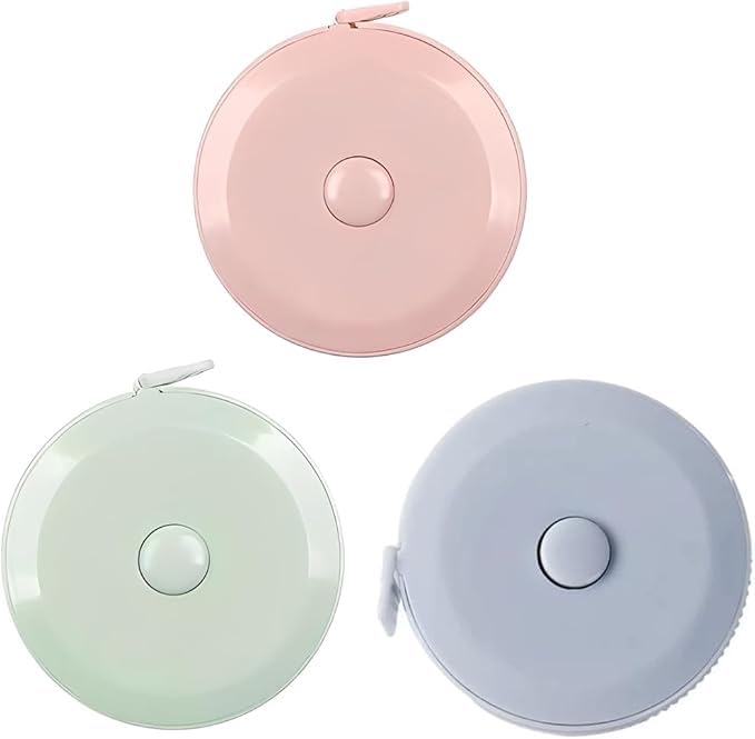 Portable Mini Round Measuring Tape Multi-Color Retractable Pocket Measurement Tool for Sewing Body Fitness Tracking and Daily Crafts Household Use
