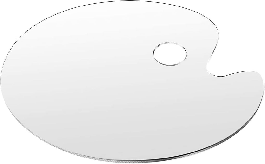 Acrylic Oval Paint Palette - Easy Clean Non-Stick Tray for Oil and Watercolor Painting thicknes 4 mm