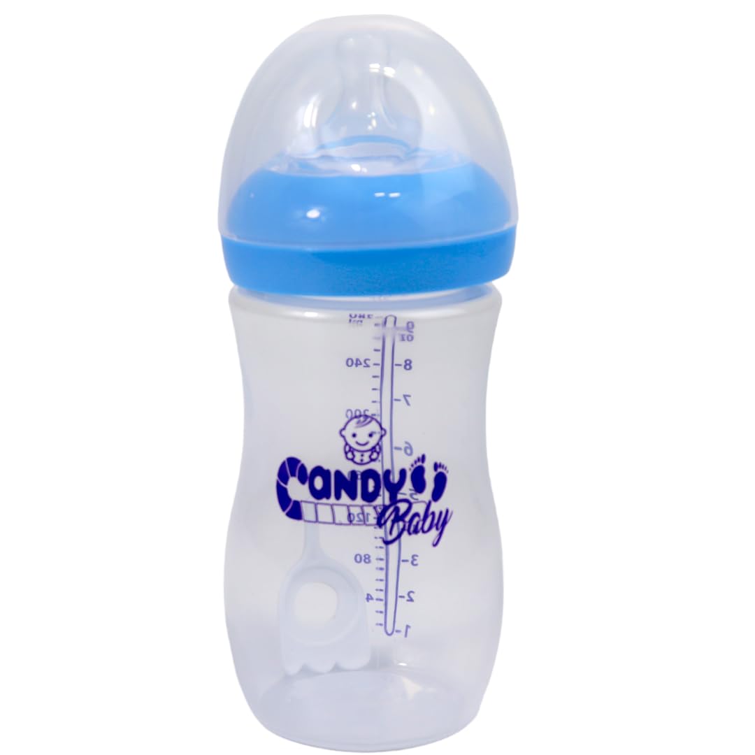 Candy Baby Feeding Bottle BPA Free For Boys-Baby Blue-280ml
