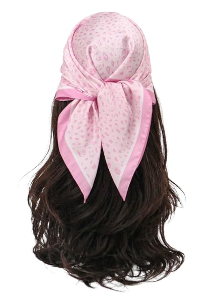 Elegant Silk Hair Scarf Decorative Bow Design
