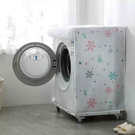 Automatic Washing Machine Cover Waterproof Dustproof Protector 10KG – Premium Thick Water Resistant Fabric for Long Lasting Protection from Sun, Dirt and Moisture