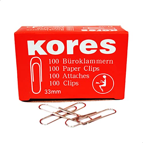Kores Paper Clips, 100 Clips - 33 mm