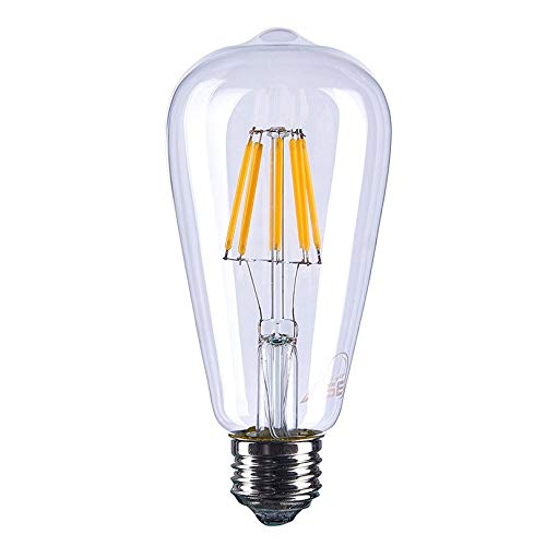 Retro T45 ST64 Glass COB LED Edison Bulb e27 220V 6w LED Filament Lamp Ampoule Lampara Bombilla LED Bulb Edison-yellow