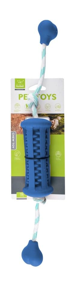 Nunbell Rope Dog Teether Blue Large