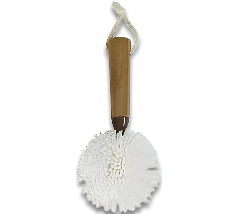 Round Cup Brush with Long Handle for Bottles, Premium Quality Beech Sponge Cleaning Brush, Perfect for Keeping Your Bottles Clean and in Perfect Condition