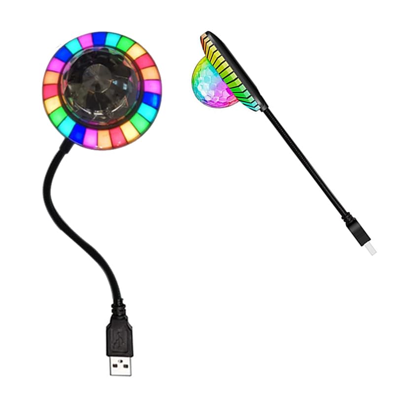 2020 KaberMisr 2020 LED Lights Magic Ball Lens LED Atmosphere Lights for Car Office Interior RGB Lighting USB Powered LED Lights (Code:8030)
