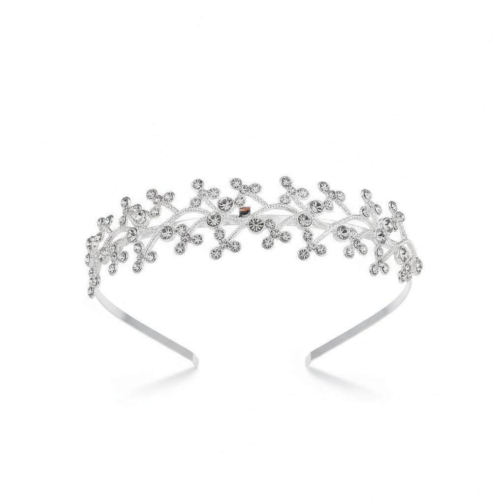 Stylish Metal Crown Hair Hoop – Fancy Hair Accessory for Events and Parties – Suitable for Girls and Women