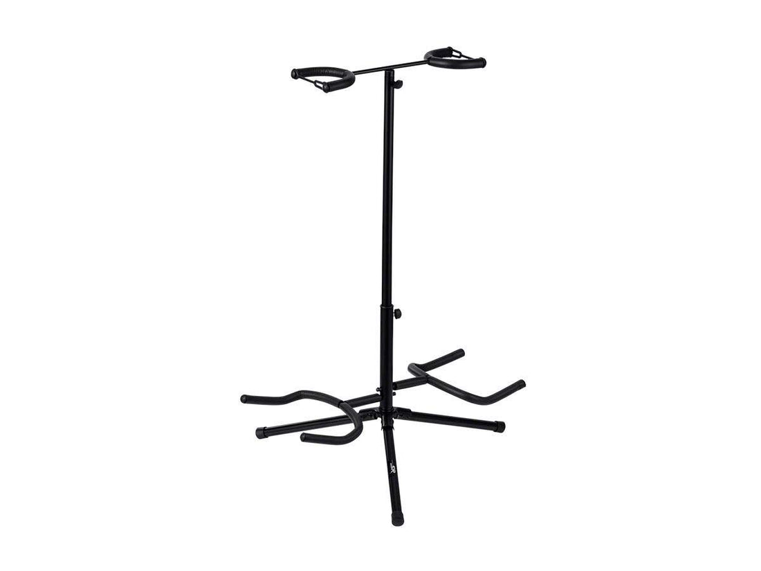 Monoprice Tripod Adjustable Double Guitar Stand - For Use With Electric/Acoustic Guitar & Bass - Stage Right Series