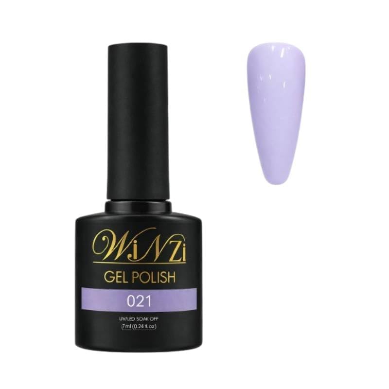 Pastel Purple Gel Nail Polish 7ML, Light Lavender Shade, Soak Off UV LED Gel, Smooth Application, High Gloss Finish, Salon & Home DIY Manicure Nail Art Color (021)
