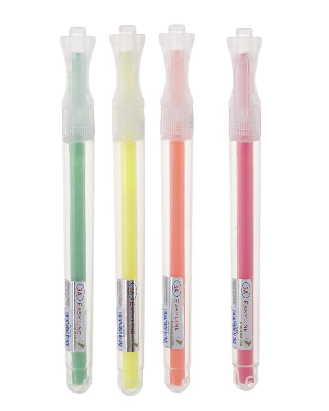 3A 703-O4 Highlighter 4.5 ml Set Of 4 Pcs. - Multi Color