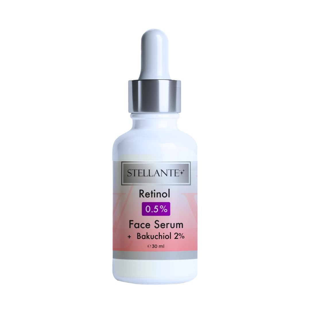Retinol 0.5% Face Serum with Bakuchiol 2%, Anti-Aging Serum, 30 ml
