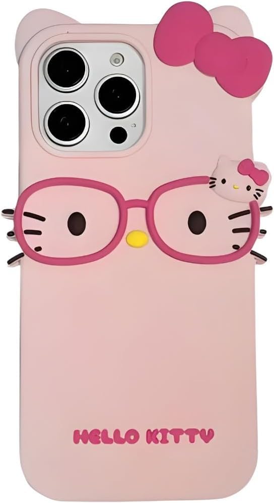 Nopatia Case for iPhone 16 Pro Max 6.9 inch 3D Cartoon Design Soft Silicone Shockproof Anti-Scratch Protective Cover Fashion Case for Girls Women High Quality Durable (White)