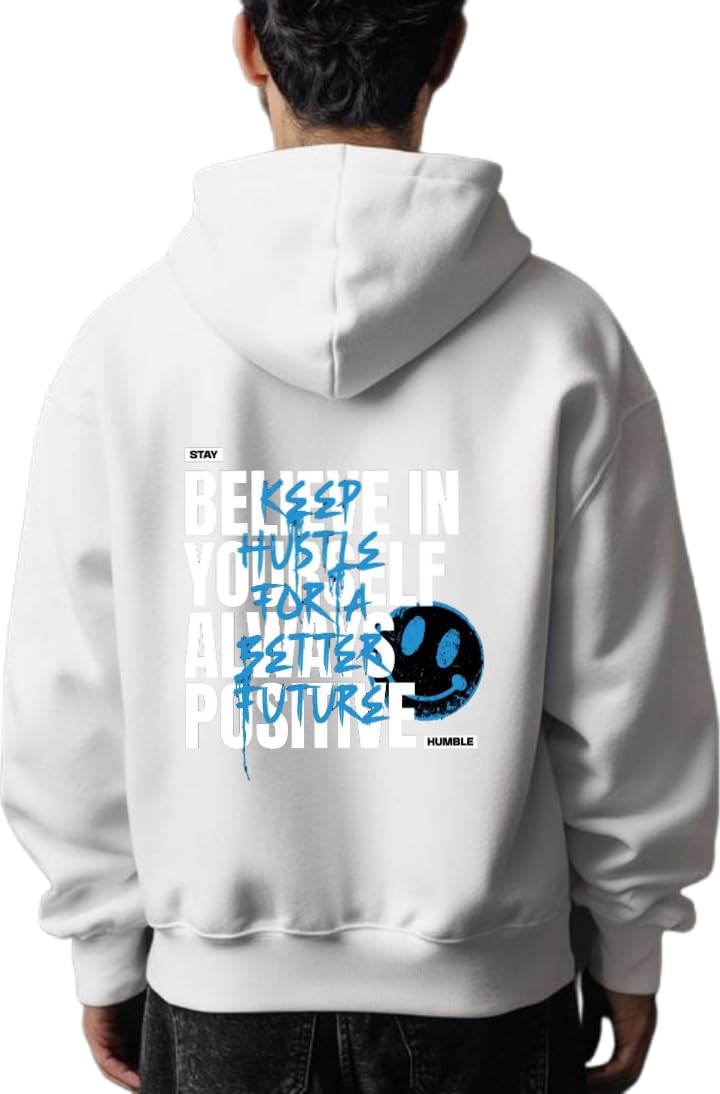 Believe in Yourself for a Better Future Hoodie Back White