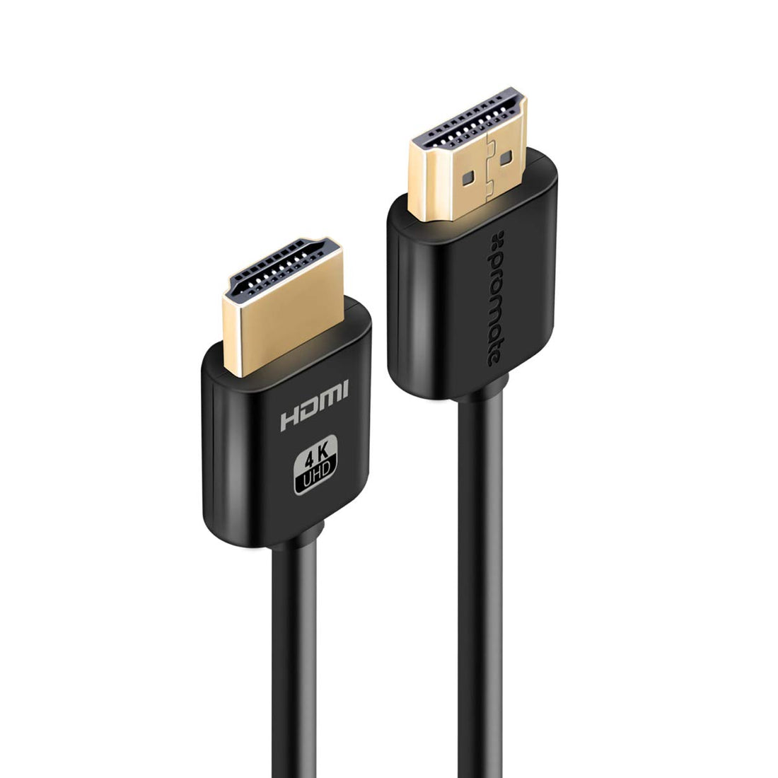 Promate 4k hdmi cable, high-speed 1.5 meter hdmi cable with 24k gold plated connector and ethernet, 3d video support for hdtv, projectors, computers, led tv and game consoles, prolink4k2-150
