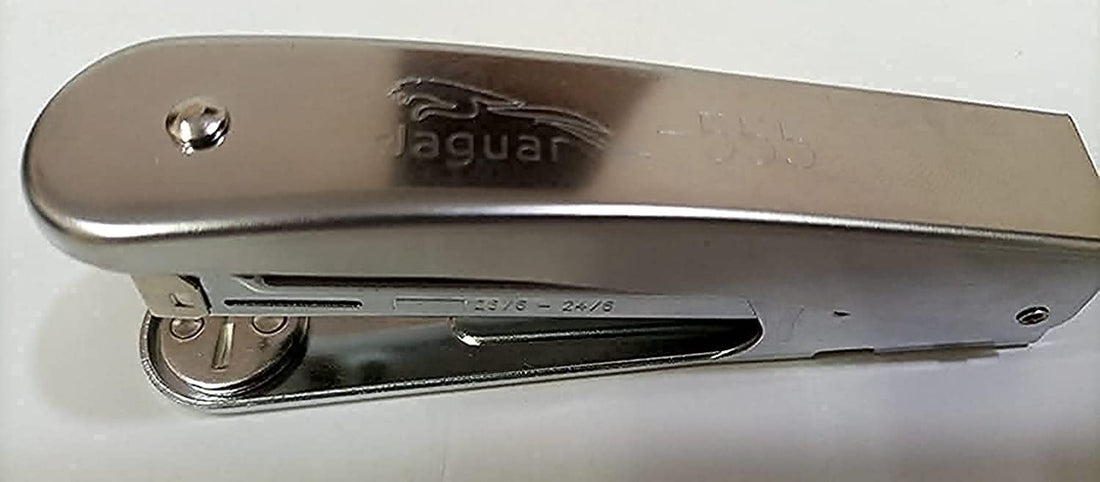 Jaguar 24/6 or 26/6 stapler, 35 sheets hd-555 indian made - silver
