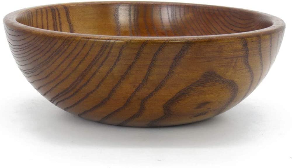 Egypt Antiques Wooden Bowl for Fruit Salad, Rice Soup or Noodles, 25 x 7.5 cm Intex
