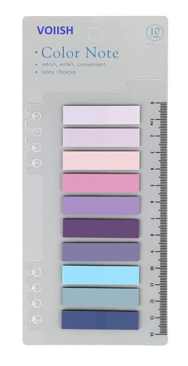 VOIISH Sticky Notes, Colorful Clear Plastic Memo Pads, PET Waterproof, Oil-Based Pen Friendly, Self-Adhesive, Removable, for School, Office, Home & Organizational Tasks (1 Packs | 200 Pcs Mix Color)