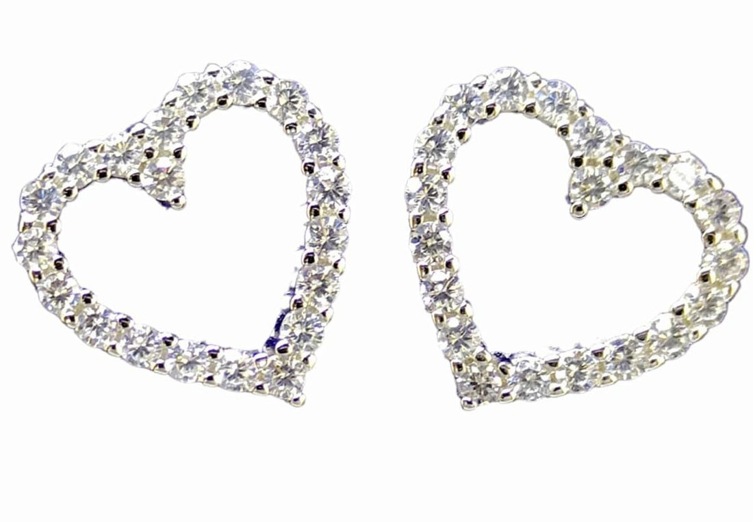 Women's 925 Swiss Silver White Gold Plated Earrings Studded With Genuine Swiss Zircon Stones Bright Beauty