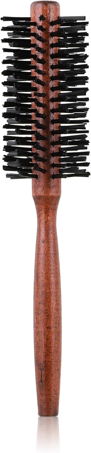 Round Hair Brush - Wooden Handle Styling Brush - Anti-Static Thermal Hair Brush for Men & Women - Perfect for Curling or Straightening Hair While Drying