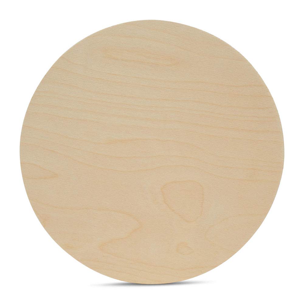 Woodpeckers Wood Circles 20 inch, 1/4 Inch Thick, Birch Plywood Discs, Pack of 1 Unfinished Wood Circles for Crafts, Wood Rounds