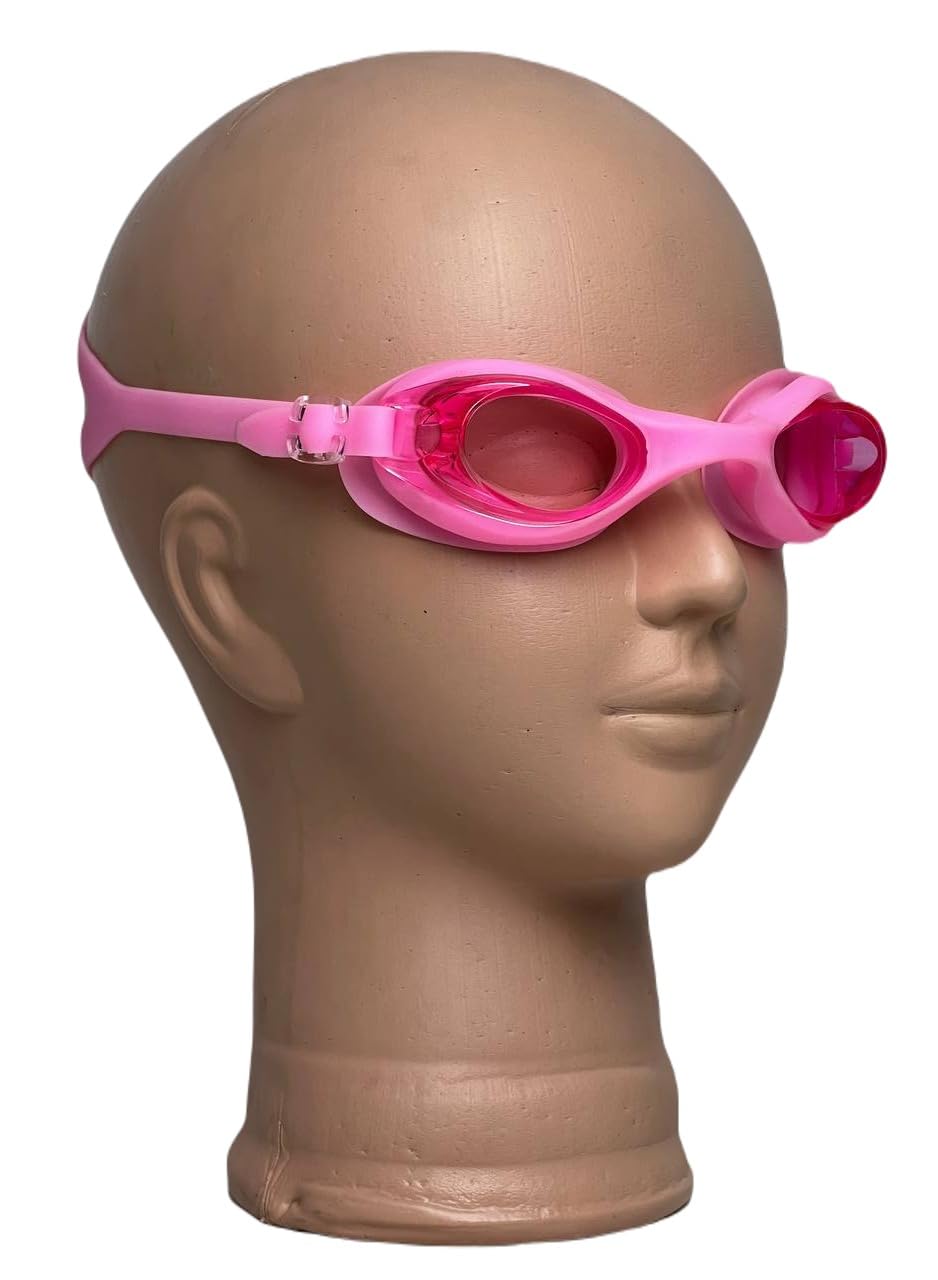 Swimming Goggles Anti Fog Anti Leak UV Protection Fit Women Men Adults Youth Kids Wide Swim Goggles with Adjustable Strap (Pink)