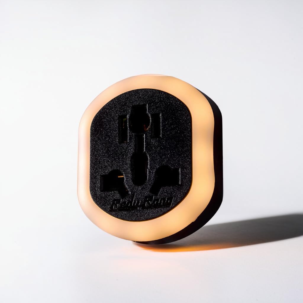 pack of 2 Universal Power Adapter Socket with Soft Glow Light – Warm Night Light Modes.
