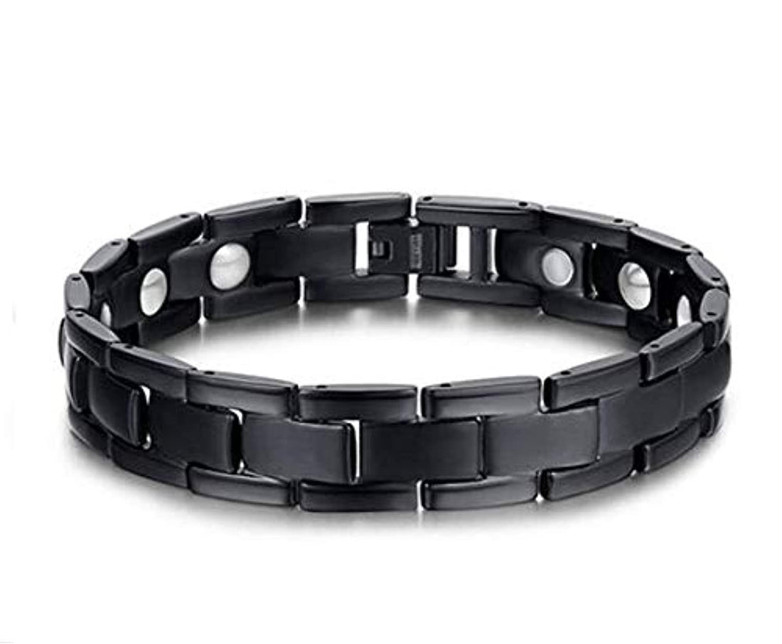 Medical stone germanium energy bracelet for the disposal of electrical charges in the body and balance for men