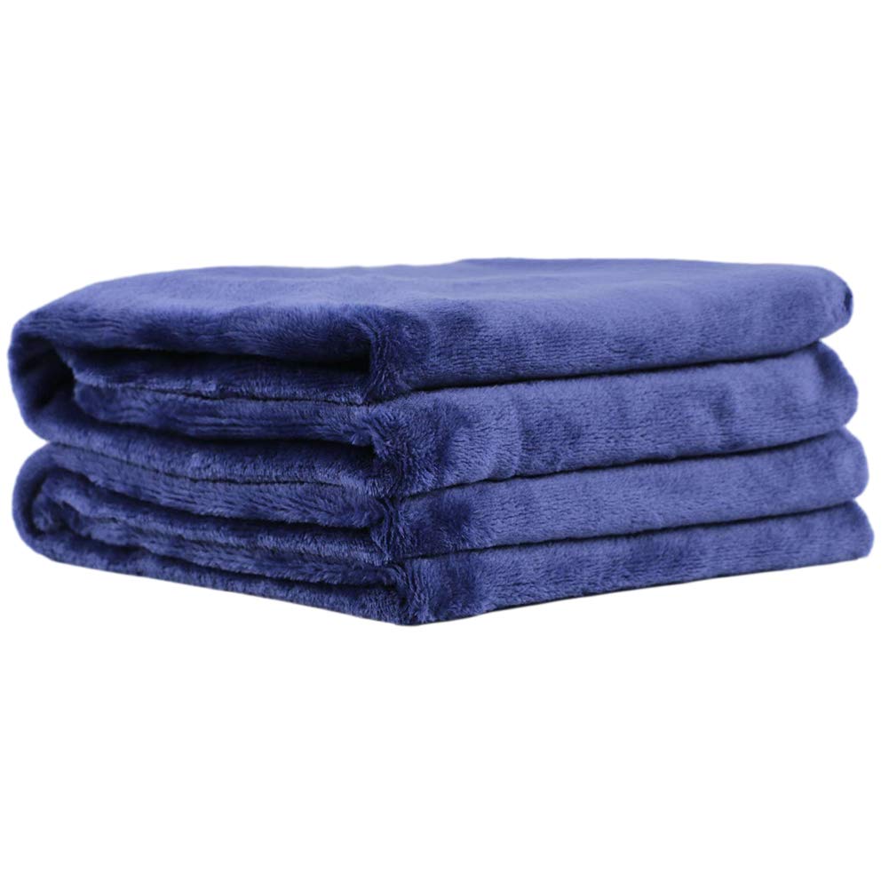 Soft Coral Fleece Baby Bed Throw Blanket,2 Pack Faux Fur Pet Blanket, All-Season Fuzzy Cozy Little Wrap Blanket Fit Beds/Living Room/Sofa/Stroller/Crib/Kennel (27.5"x39.5") Sapphire Blue