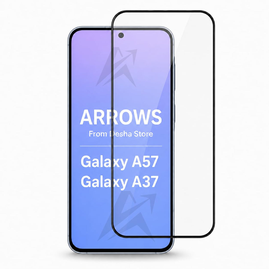 ARROWS Tempered Glass Screen Protector for Samsung Galaxy A57 / Samsung Galaxy A37, 9H Hardness, HD Clear, Full Coverage, Fingerprint Unlock Support, Scratch Resistant, Bubble-Free Installation